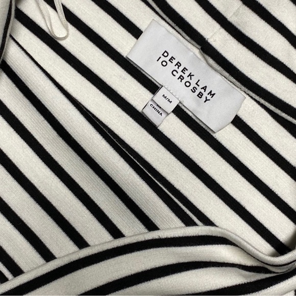 10 Crosby Derek Lam Off Shoulder Striped Top Medium - Picture 8 of 8